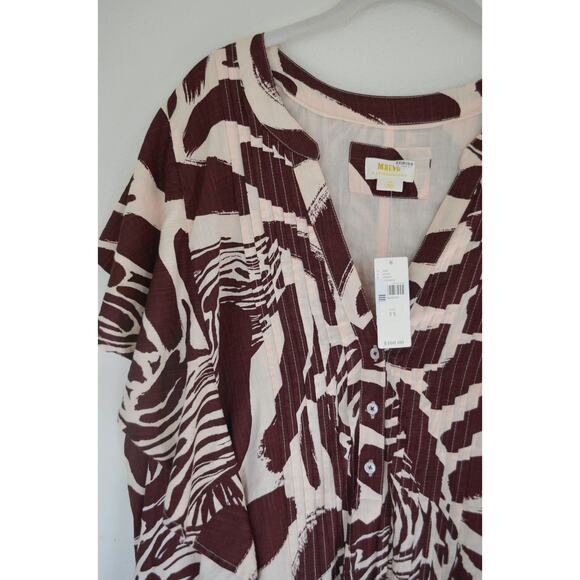 Anthropologie The Cassandra Maxi Dress Zebra Print Ruffled Hem Brown Motif 3X - Picture 7 of 9